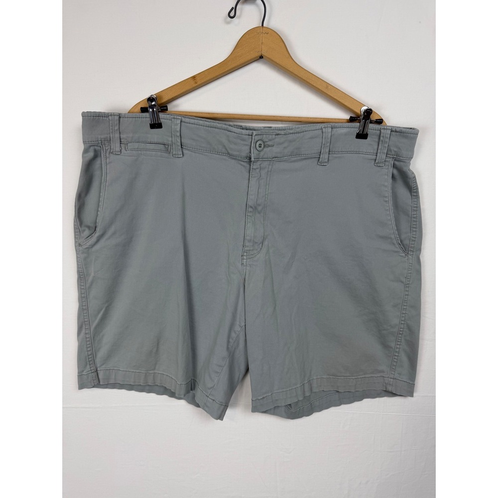 Foundry Supply Co Chino Shorts Men's 48 Grey Stretch Flat Front Casual